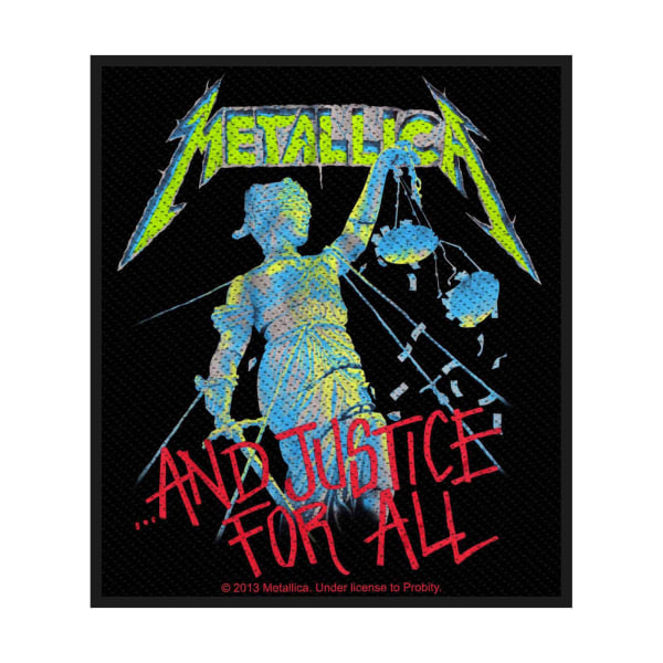 Metallica And Justice For All Standard Patch One Size Svart/Blå Black/Blue/Green One Size