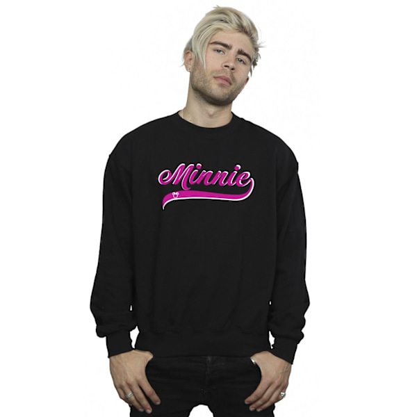 Disney Herr Minnie Mouse Logotyp Sweatshirt M Svart Black M
