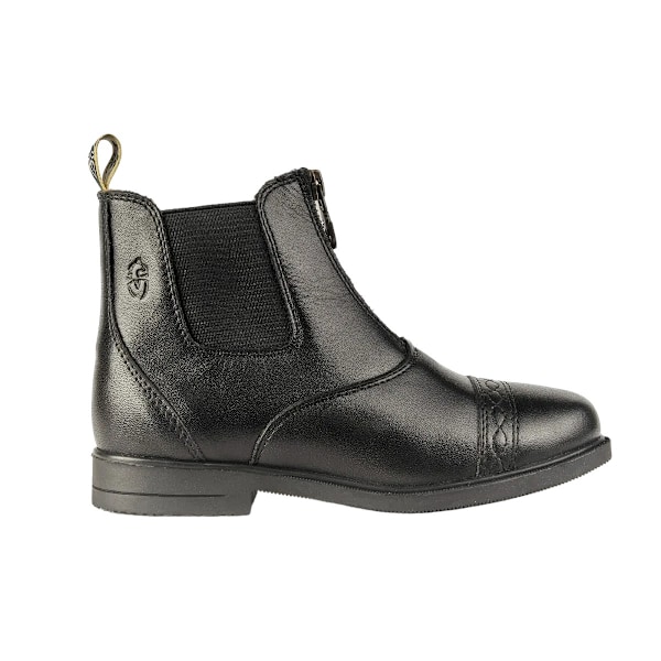 Moretta Materia Grain Läder Paddock Stövlar Barn/Barn 6 UK Black 6 UK Child