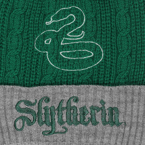 Harry Potter Slytherin Pom Pom Beanie One Size Grön/Grå Green/Grey One Size