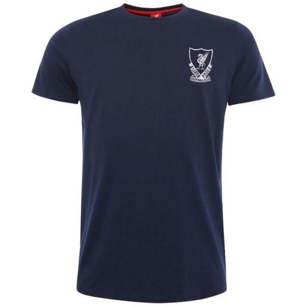 Liverpool FC herrtröja med emblem L marinblå/vit Navy/White L