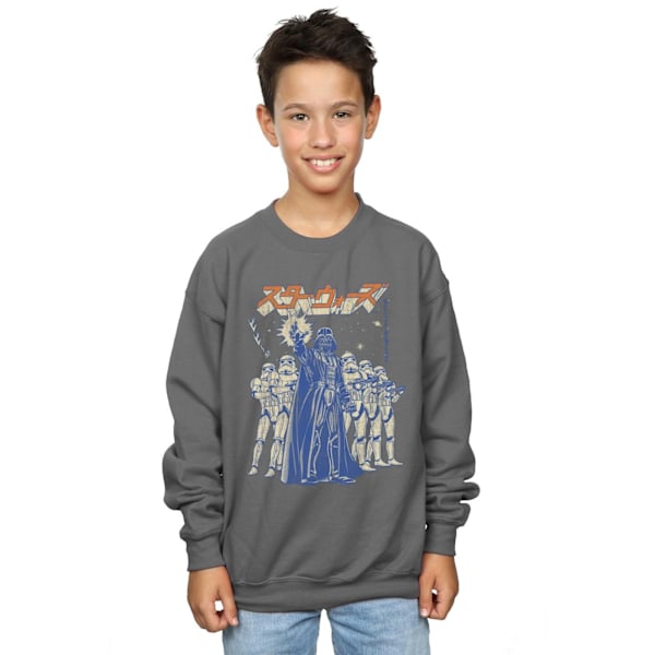 Star Wars Boys Kanji Force Choke Sweatshirt 9-11 år Kol Charcoal 9-11 Years