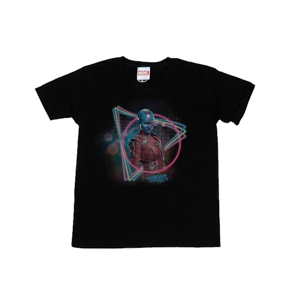 Marvel Girls Guardians Of The Galaxy Neon Nebula Bomull T-shirt Black 12-13 Years