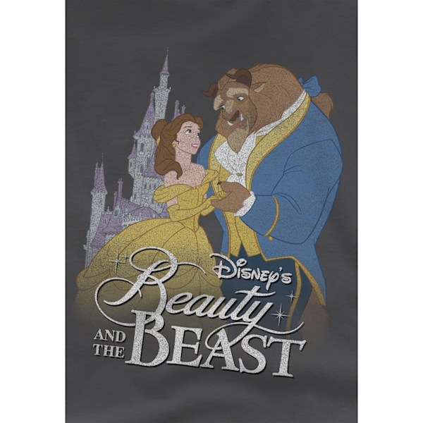 Skönheten och Odjuret Barn/Kids Belle Odjuret Slott T-Shirt Charcoal 12-13 Years