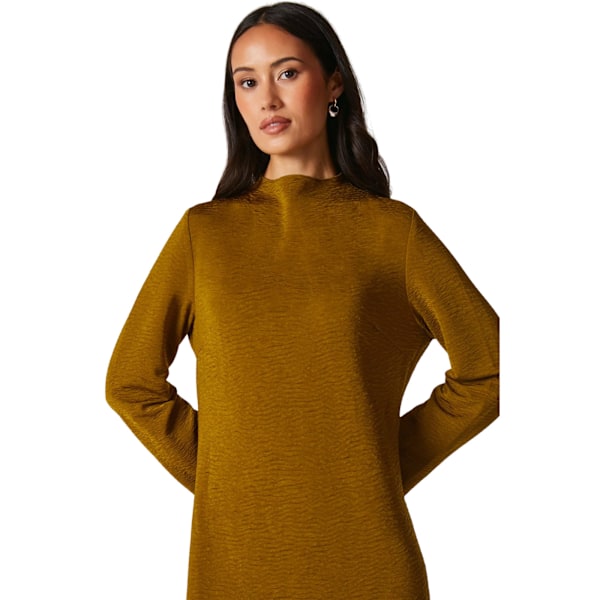 Principles Dam/Dam Textured Jersey Långärmad Maxi Klänning Olive 18 UK