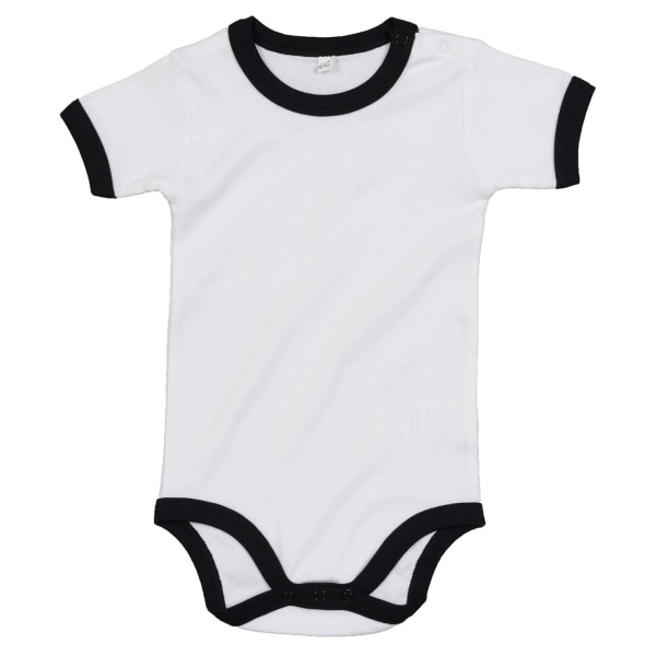 Babybugz Baby Ringer Bodysuit 3-6 månader Vit/Svart White/Black 3-6 Months