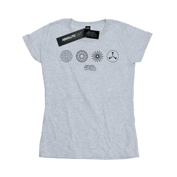 Fantastic Beasts Dam/Dam Circular Icons T-shirt i bomull M Sports Grey M