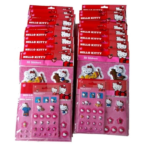 Hello Kitty 3D-klistermärken (paket med 22) En one size flerfärgad Multicoloured One Size