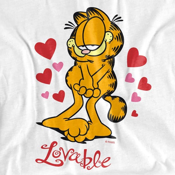 Garfield Dam/Dam Lovable T-shirt M Vit White M