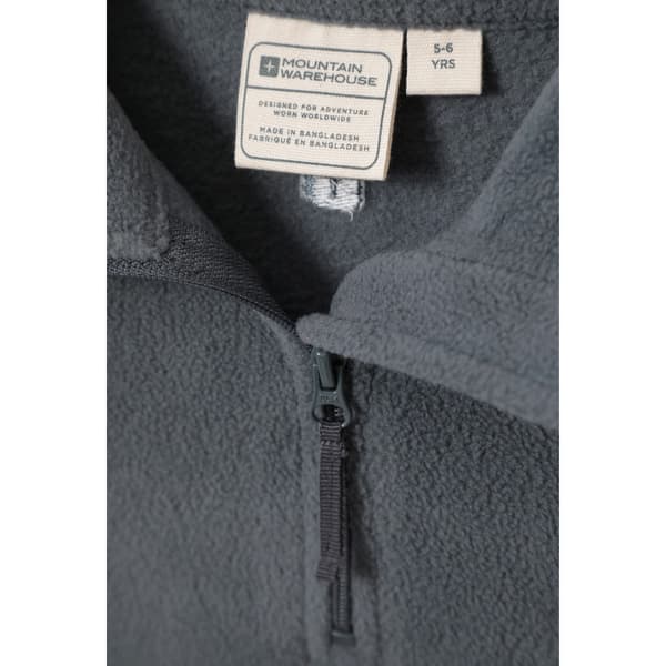 Mountain Warehouse Barn/Barn Camber II Halv Dragkedja Fleecejacka Grey 2-3 Years
