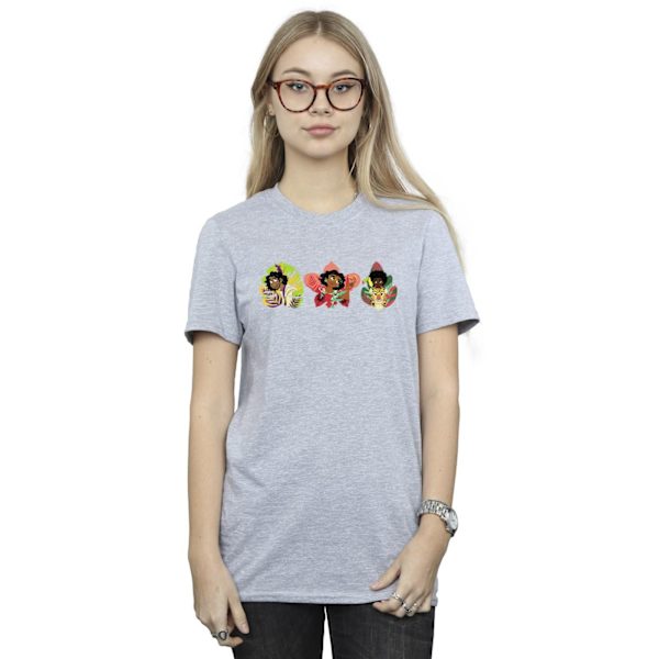 Disney Dam/Damer Encanto Familjelinje Bomull Boyfriend T-shirt Sports Grey 3XL