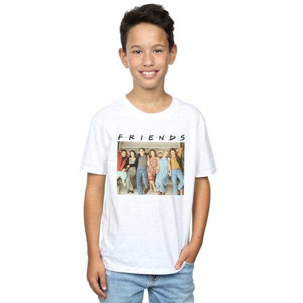 Friends Boys Group Photo Stairs T-shirt 12-13 år Vit White 12-13 Years