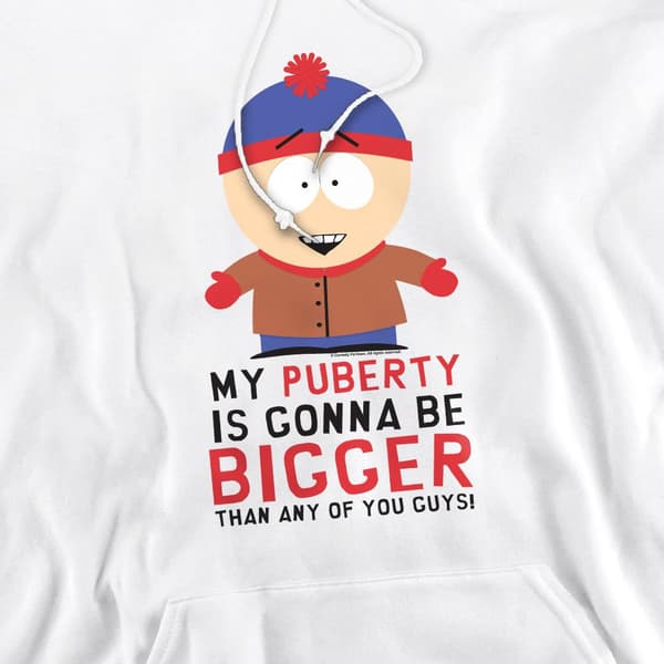 South Park Herr Puberty Hoodie L Vit White L