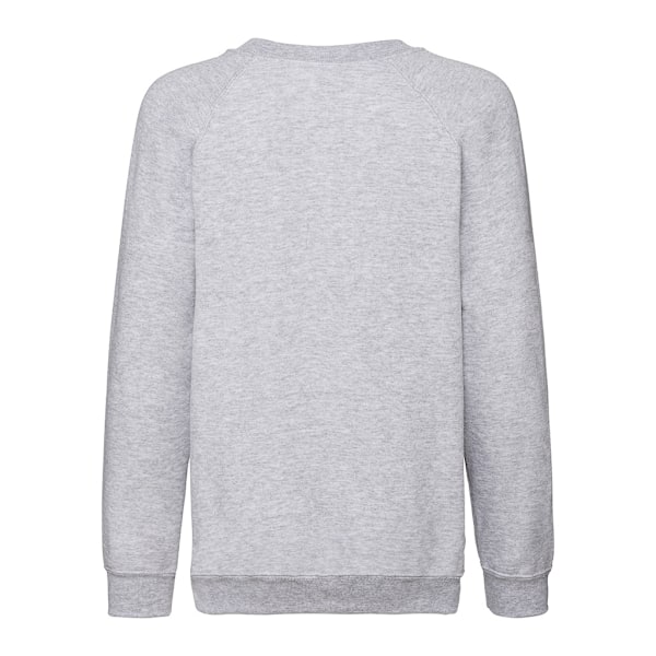 Fruit Of The Loom Unisex Raglanärmssweatshirt för barn (2-pack) Heather Grey 5-6