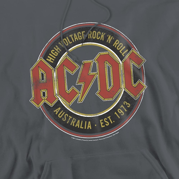 AC/DC Herr Est. ´73 Hoodie L Kolgrå Charcoal L