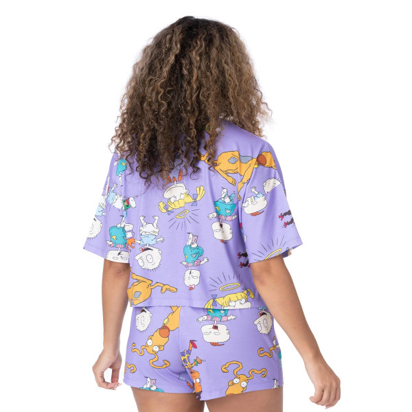 Rugrats Dam/Dam All-Over Print Kort Pyjamas Set XL Lila Purple XL