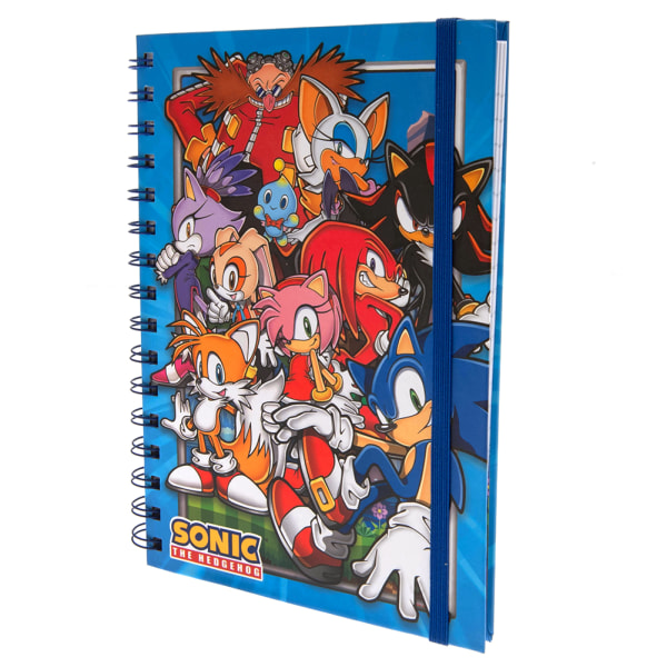 Sonic The Hedgehog Characters A5 Notebook One Size Blå Blue One Size