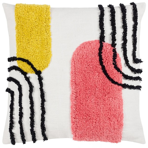 Heya Home Elmer Stoppade Kuddfodral 45cm x 45cm Citrus/Rosa Citrus/Pink 45cm x 45cm