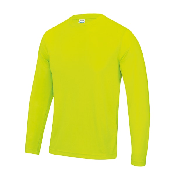AWDis Just Cool Herr Långärmad Cool Sports Performance Plain Electric Yellow 2XL