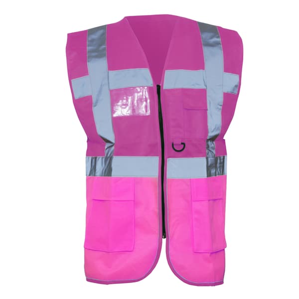 Yoko Hi-Vis Premium Executive/Manager Väst / Jacka (2-pack) Pink M