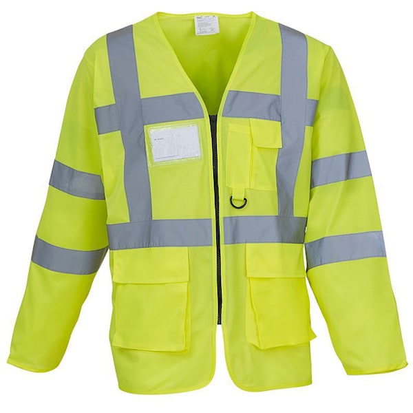 Yoko Mens Executive Hi-Vis Långärmad Säkerhetsväst (2-pack) Hi-Vis Yellow 2XL