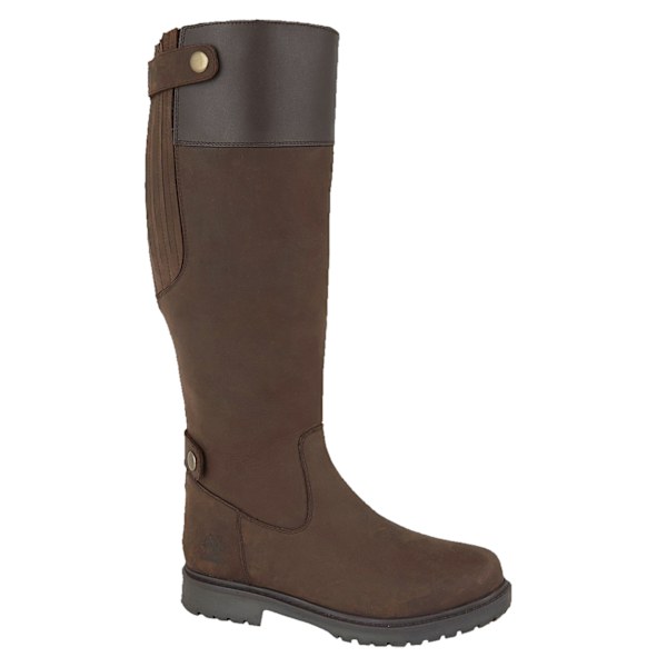 Woodland Damskor/Dam Harper Vaxat Läder Country Boot 4 UK Da Dark Brown 4 UK