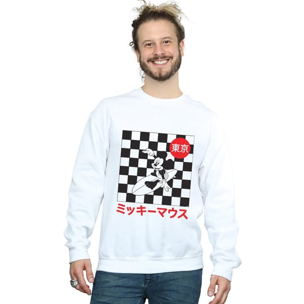 Disney Herr Mickey Mouse Surfing Sweatshirt L Vit White L