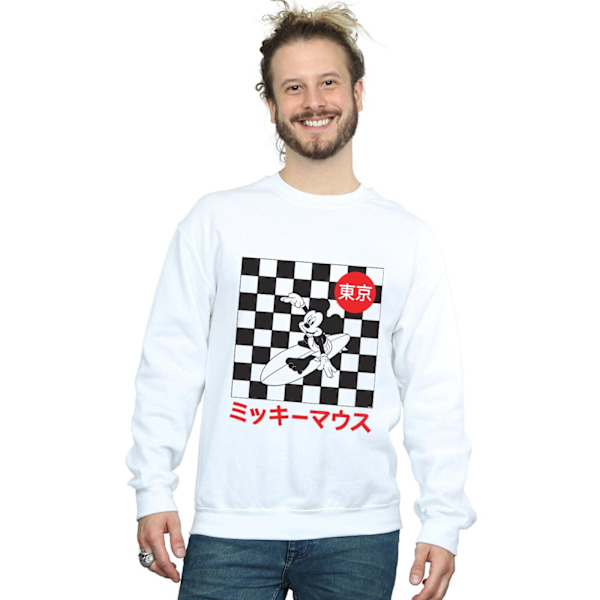 Disney Herr Mickey Mouse Surfing Sweatshirt M Vit White M