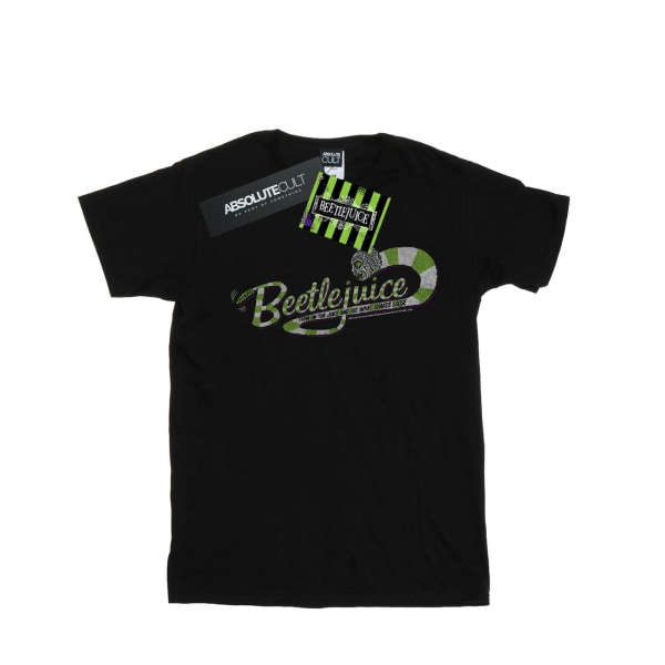 Beetlejuice Mens Sandworm Alt Logo T-Shirt 3XL Svart Black 3XL