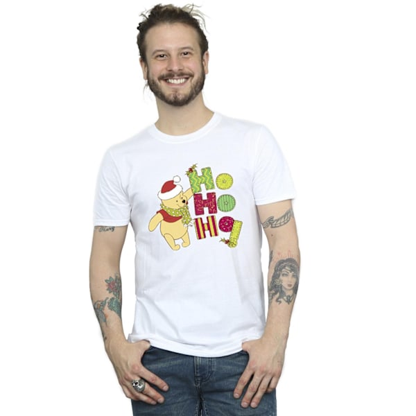Disney Herr Winnie The Pooh Ho Ho Ho Scarf T-Shirt L Vit White L