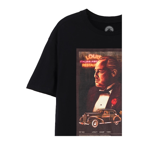 The Godfather Mens Italian Restaurant T-Shirt XL Svart Black XL