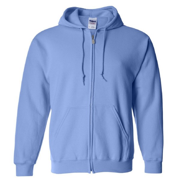 Gildan Heavy Blend Unisex Vuxen Full Zip Sweatshirt Top Carolina Blue L