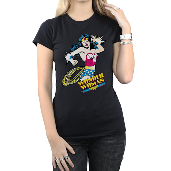 Wonder Woman Dam/Kvinnor Lasso Bomull T-shirt XL Svart Black XL