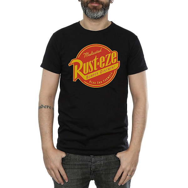 Bilar Herr Rust-Eze Logotyp Bomulls T-Shirt S Svart Black S