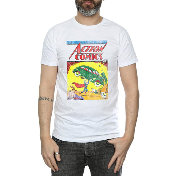 Superman Action Comics Issue 1 Cover Bomull T-shirt L Vit White L