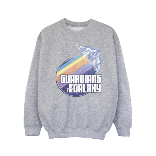 Guardians Of The Galaxy Girls Badge Rocket Sweatshirt 9-11 år Sports Grey 9-11 Years