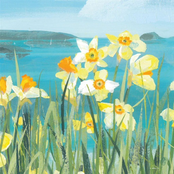 Claire Henley Coastal Spring Canvasduk 40,5 cm x 40,5 cm x Multicoloured 40.5cm x 40.5cm x 4cm