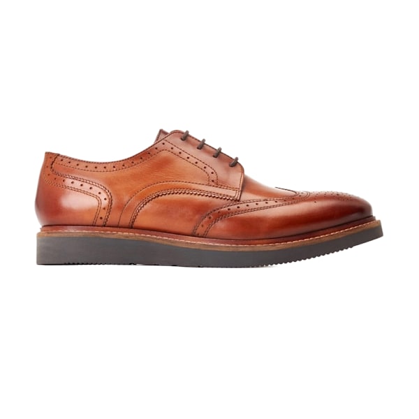 Base London Joe Läder Brogues för män 11 UK Bränd Tan Burnt Tan 11 UK