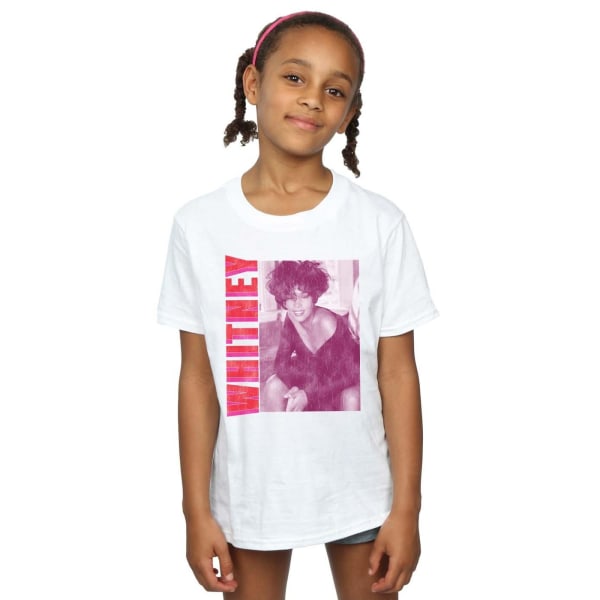 Whitney Houston Girls Whitney Pose Bomull T-shirt 5-6 år Vit White 5-6 Years