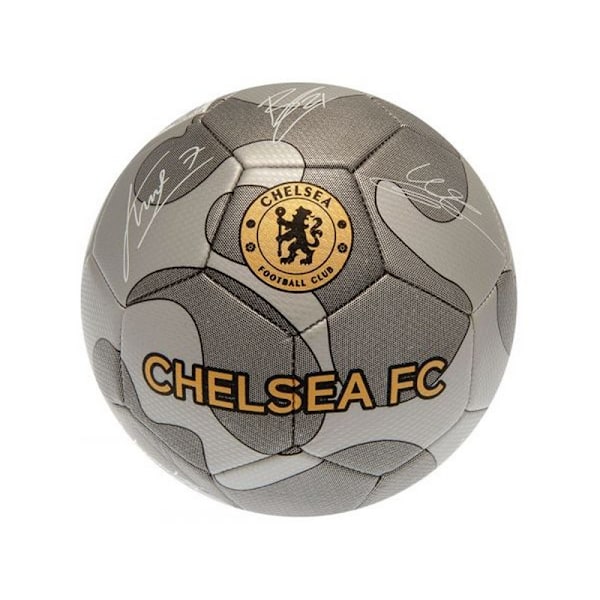 Chelsea FC Signature Syntetisk Fotboll 5 Silver Silver 5