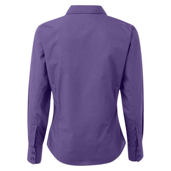 Premier Dam/Kvinnor Poplin Långärmad Blus 16 Aqua Aqua 16