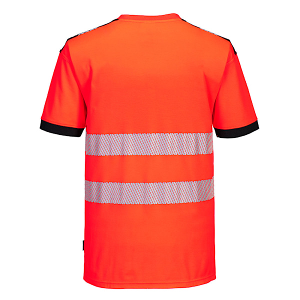 Portwest Herr PW3 Bomull Varsel Komfort T-shirt 4XL Röd/Svart Red/Black 4XL