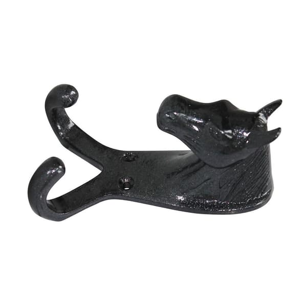 Perry Equestrian Hästhuvud Dubbel Stall-/Väggkrok En Storlek Svart Black One Size