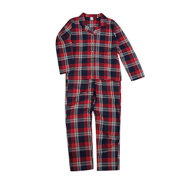 SF Dam/Dam Tartan Pyjamas Set S Röd/Marinblå Red/Navy S