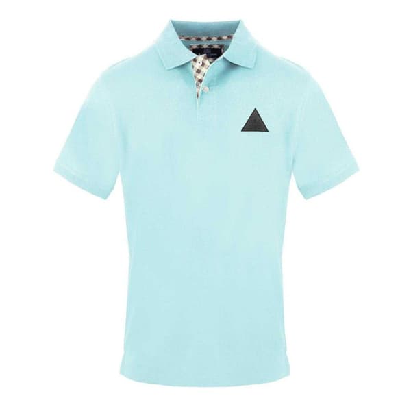 Aquascutum Herr Triangle Logo Pikétröja M Himmelsblå Tvättad Skyblue Washed M