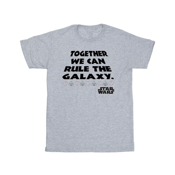Star Wars Girls Together We Can Rule The Galaxy Bomull T-shirt Sports Grey 9-11 Years