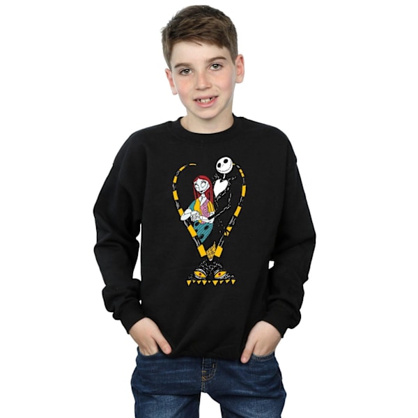 Disney Boys Nightmare Before Christmas Jack And Sally Love Sweatshirt Black 9-11 Years