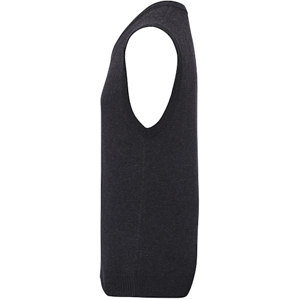 Premier Herrar Ärmlös Bomulls-Akryl V-Hals Tröja 4XL Kolgrå Charcoal 4XL