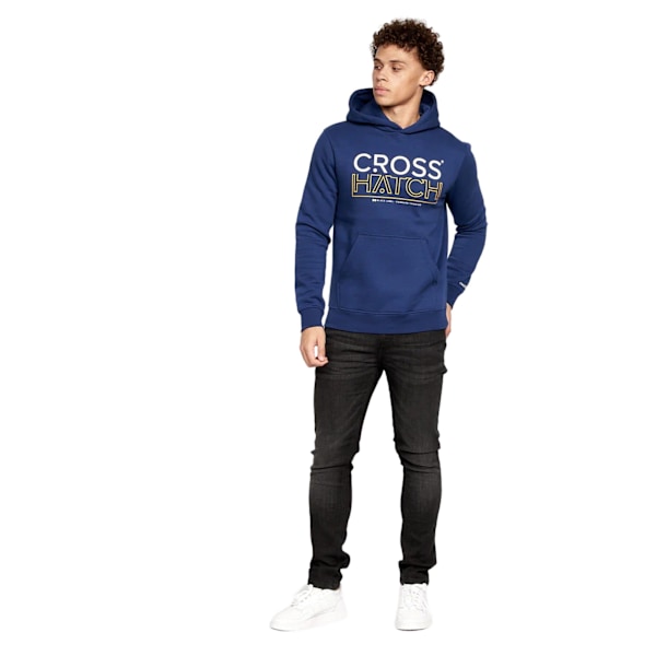 Crosshatch Shardo Hoodie för män (2-pack) L Marinblå/Gråmelerad Navy/Grey Marl L