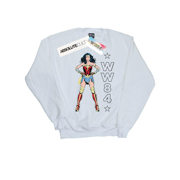 DC Comics Dam/Kvinnor Wonder Woman 84 Stående Logotyp Sweatshirt White XXL